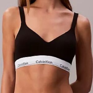 Calvin Klein Black Bralette with Logo Band